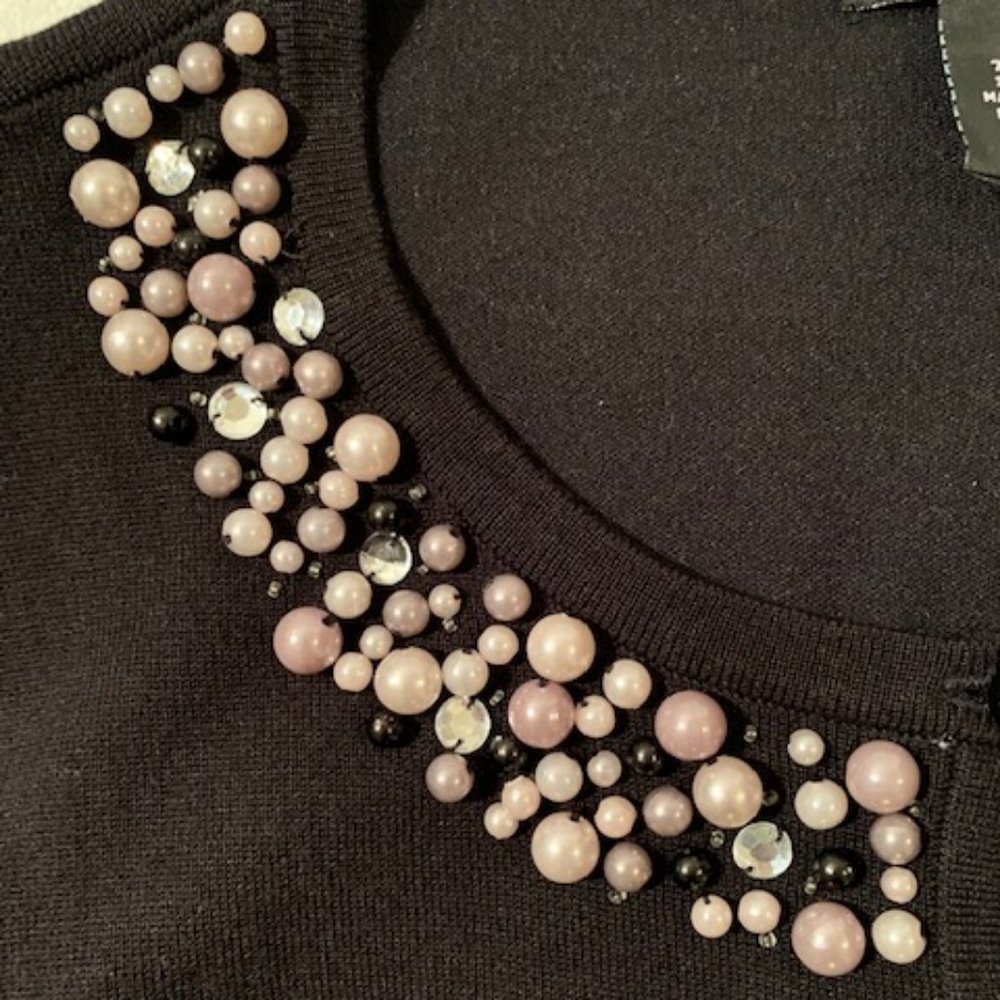 *HP* Sweaterworks black beaded sweater - Picture 4 of 8